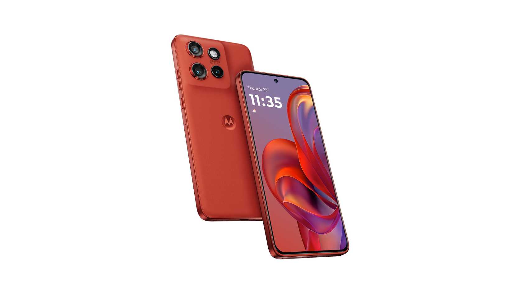 The Moto Edge 60 Neo in Pantone Poinciana