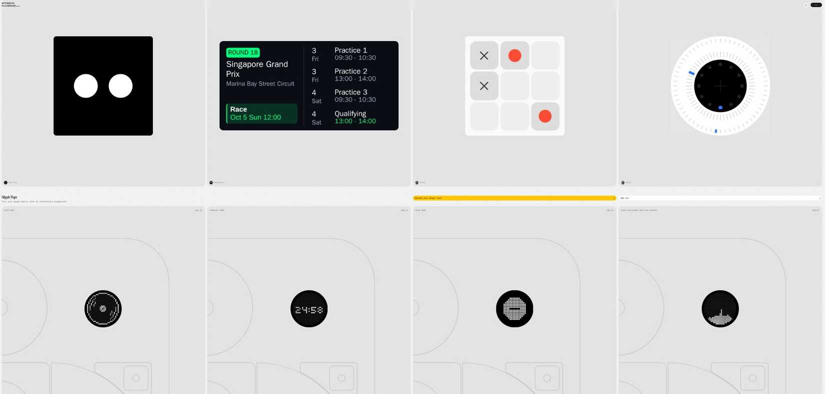 Nothing Essential Playground homescreen