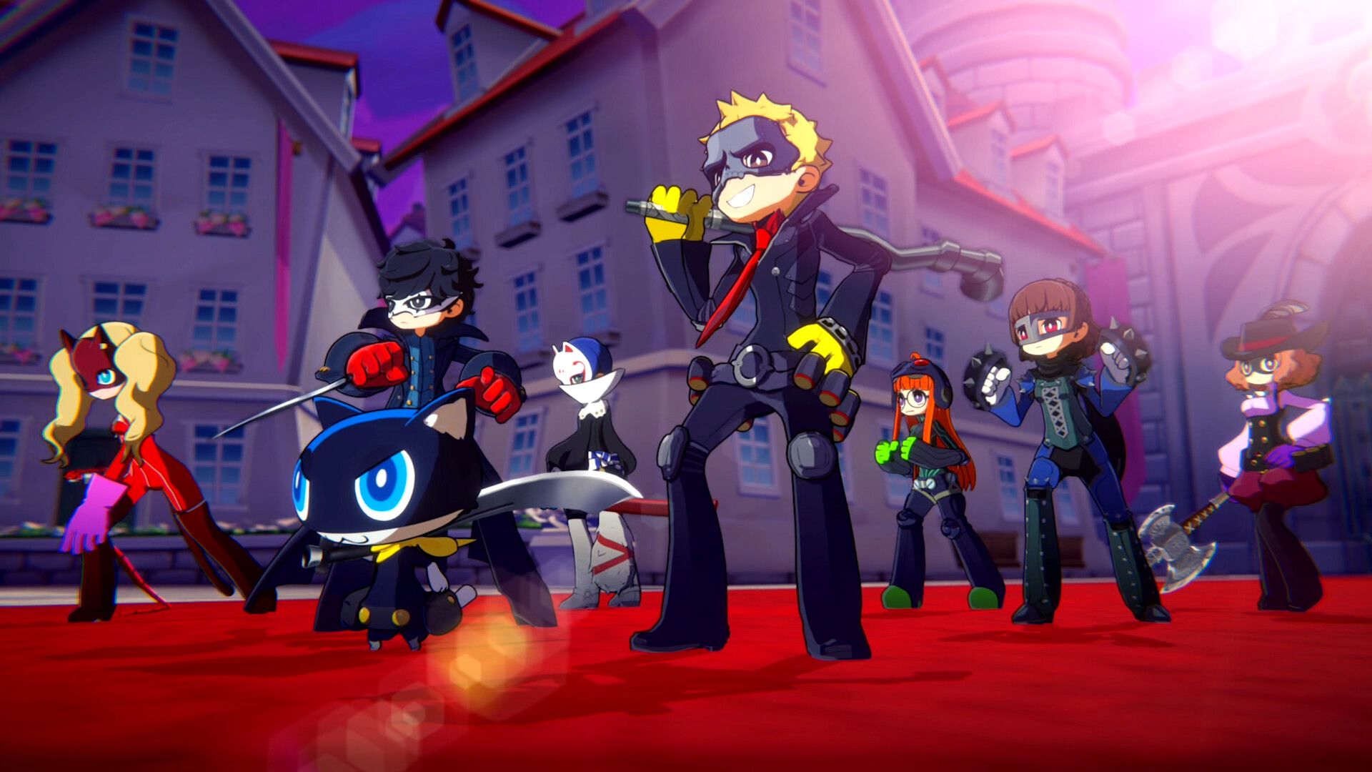 The party of characters in Persona 5 Tactica