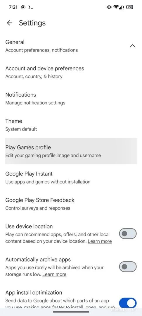This is what the Play Games profile page redesign could look like