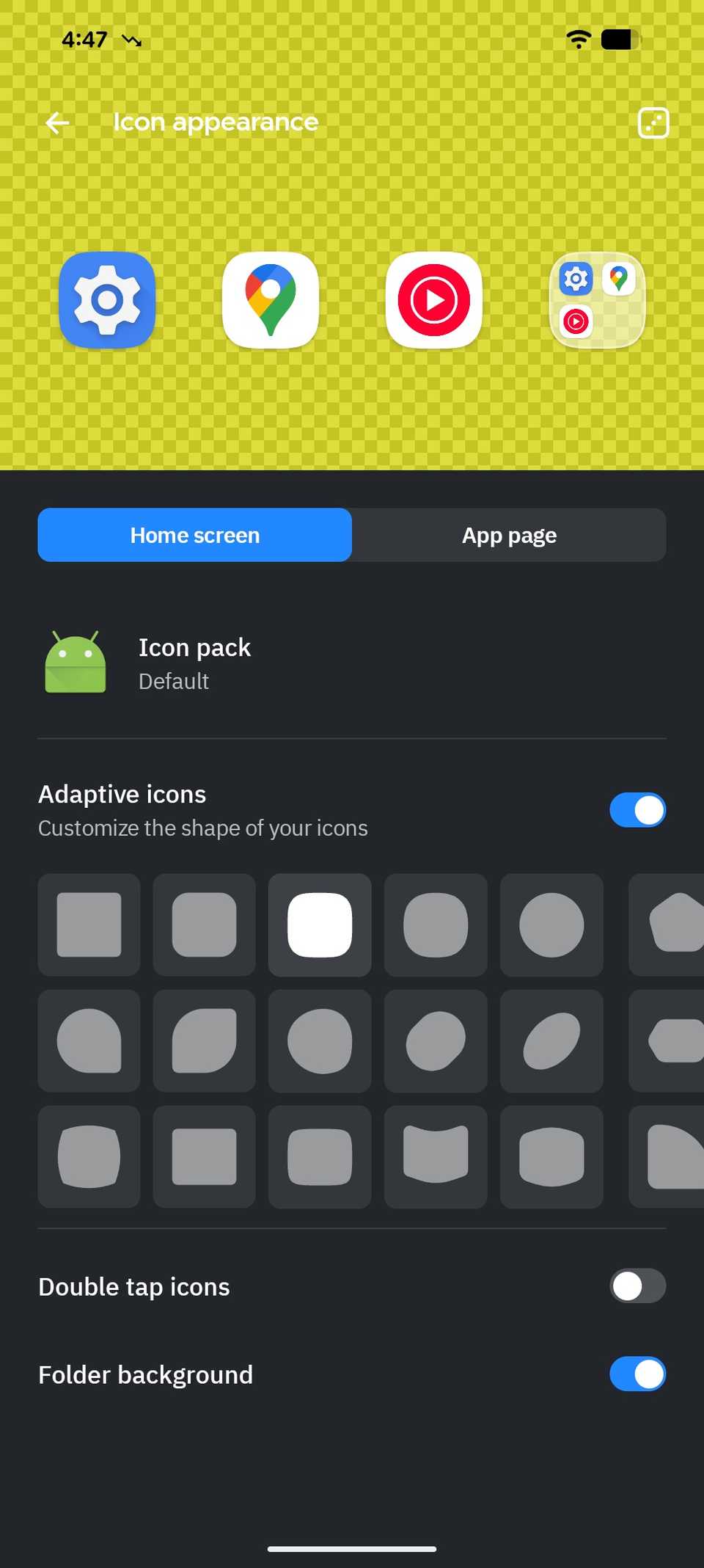 App icon customization in Smart Launcher