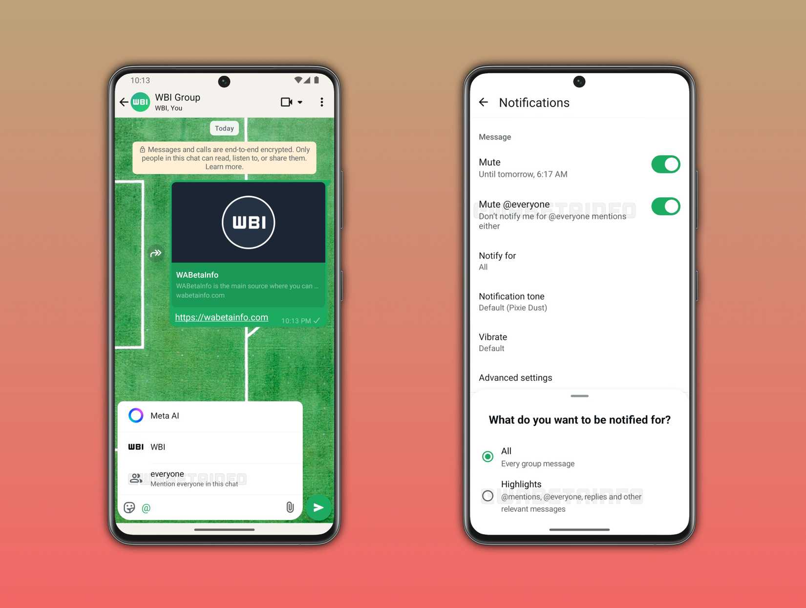 WhatsApp Beta MUTE screenshots