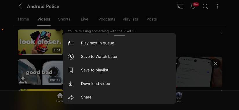 YouTube Premium play next