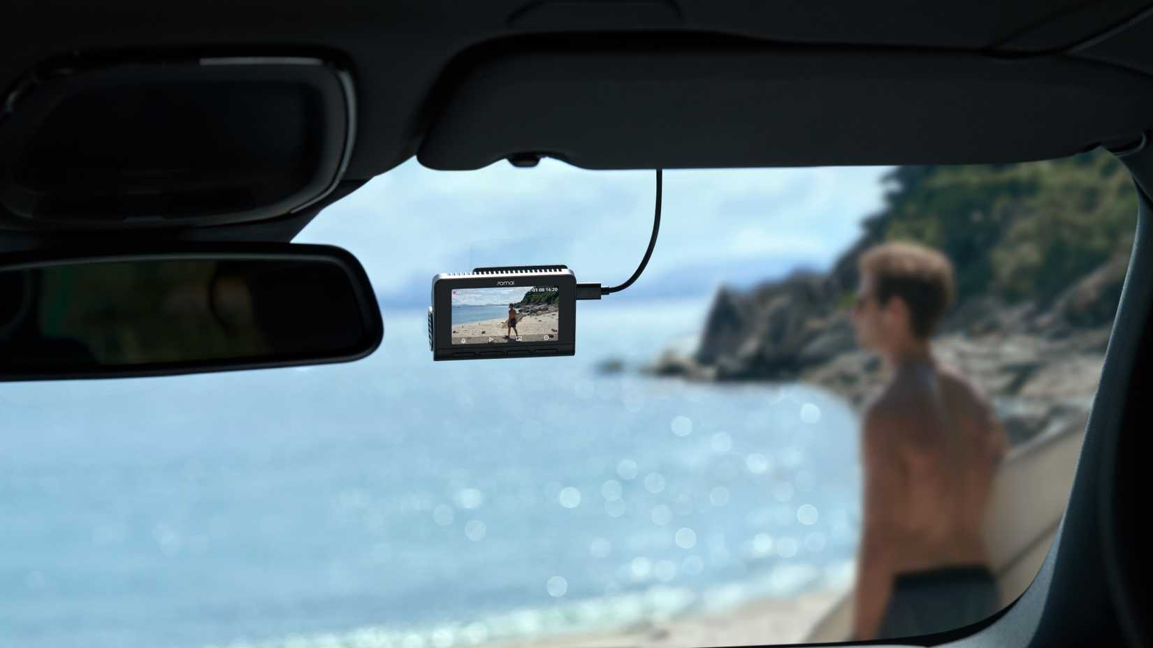 4K A800SE dash cam recording a person