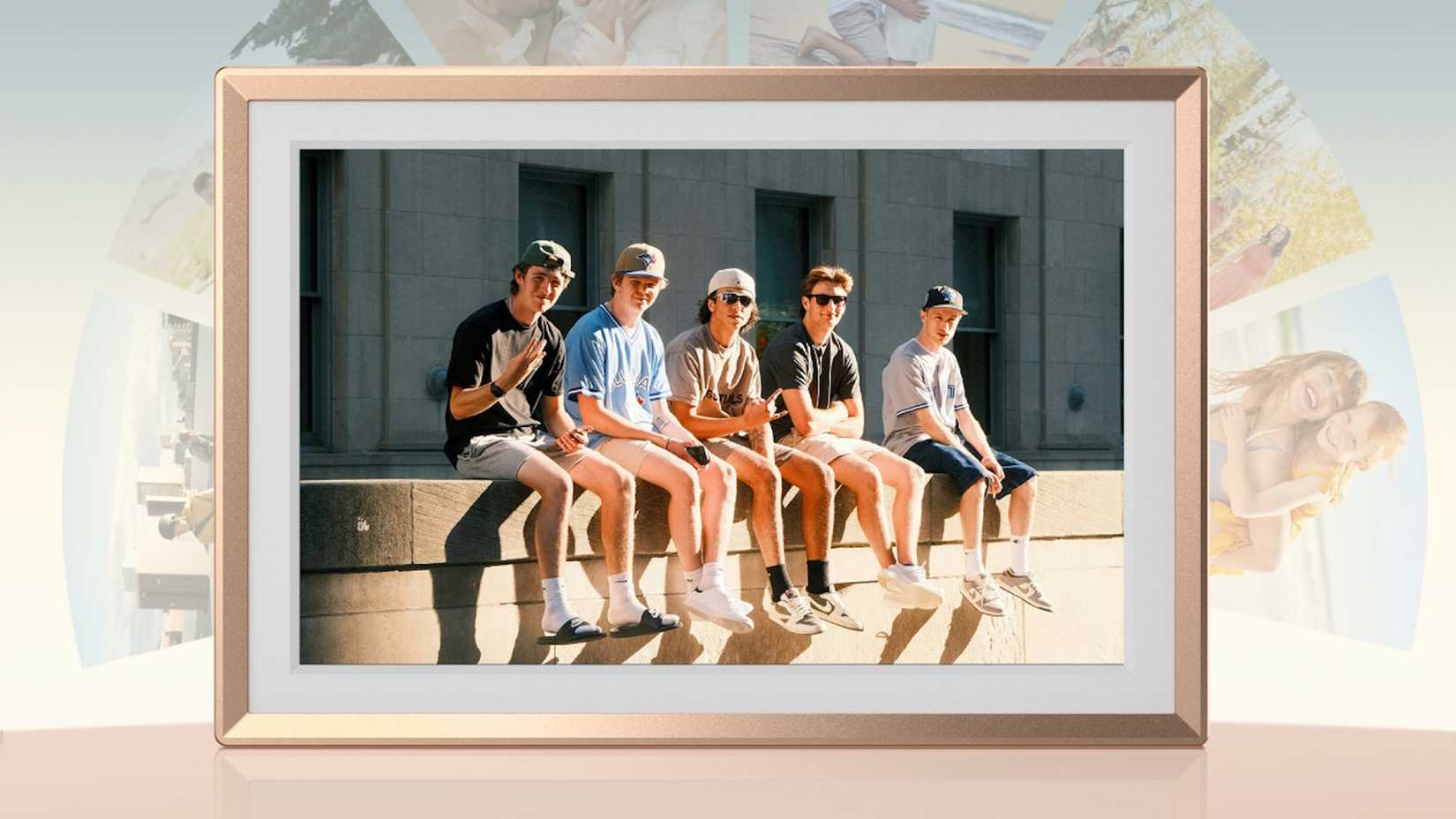 arzopa d14 gold frame on sideboard