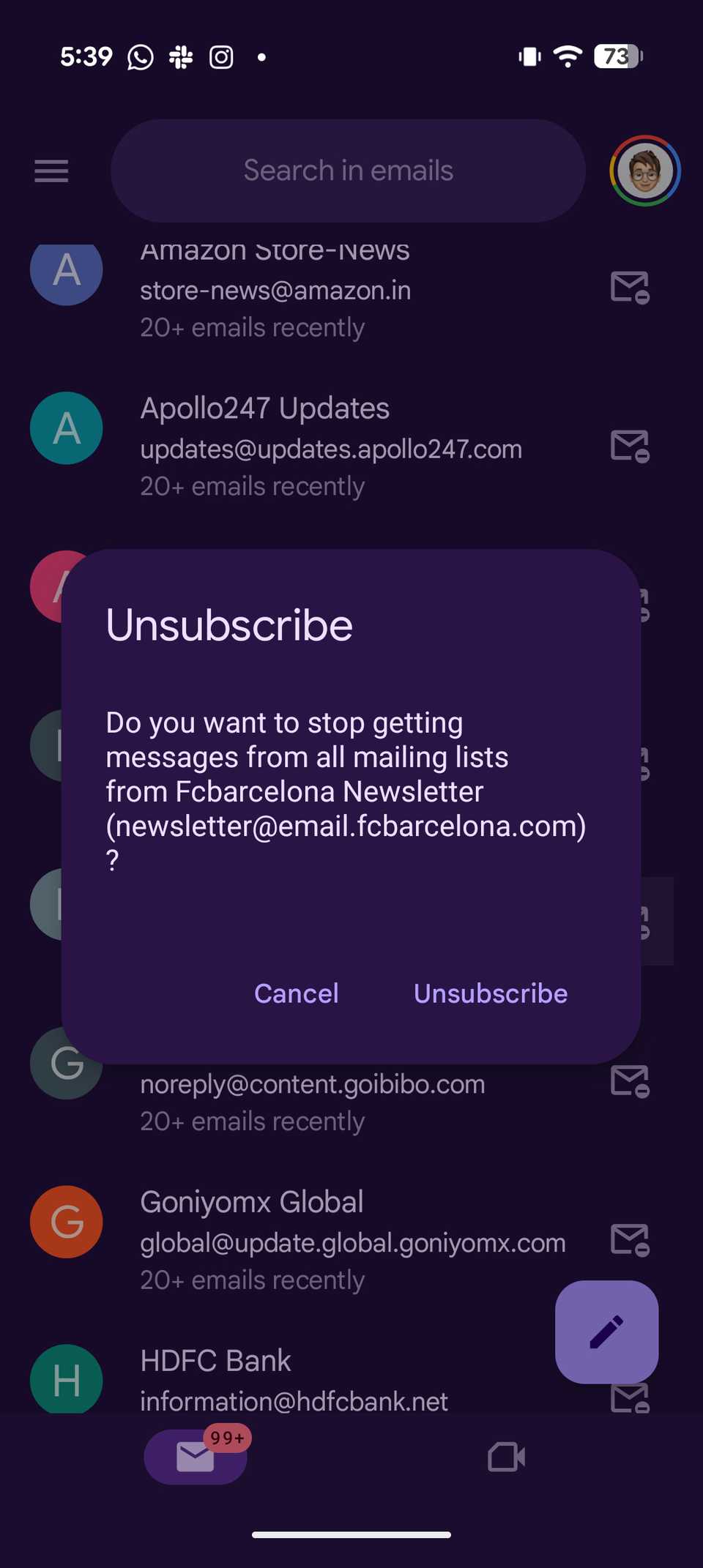 ميزة Gmail التي فاتني بطريقة ما ولا أستطيع العيش بدونها الآن 4 تأكيد إلغاء الاشتراك في Gmail