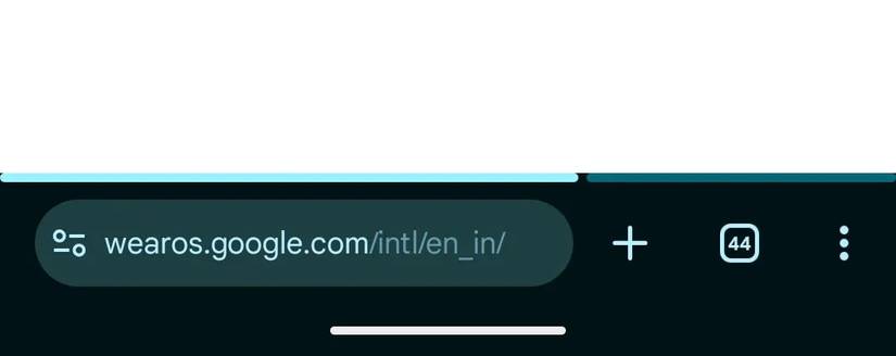 A screenshot showing the split progress indicator in the Google Chrome browser's omnibar