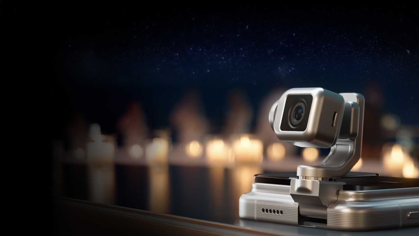 Uma imagem destacando o conceito de telefone robô da Honor.