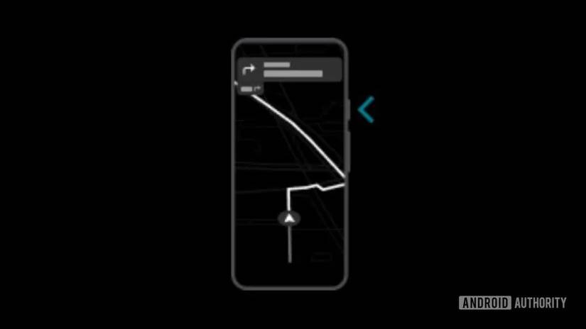 An illustration of the upcoming power saving mode's activation via the power button on Google Maps