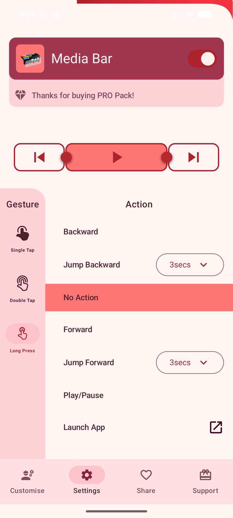 لقد غيرت هذه الأداة الغريبة طريقة تفاعلي مع الوسائط 3 صفحة إعدادات تطبيق شريط الوسائط