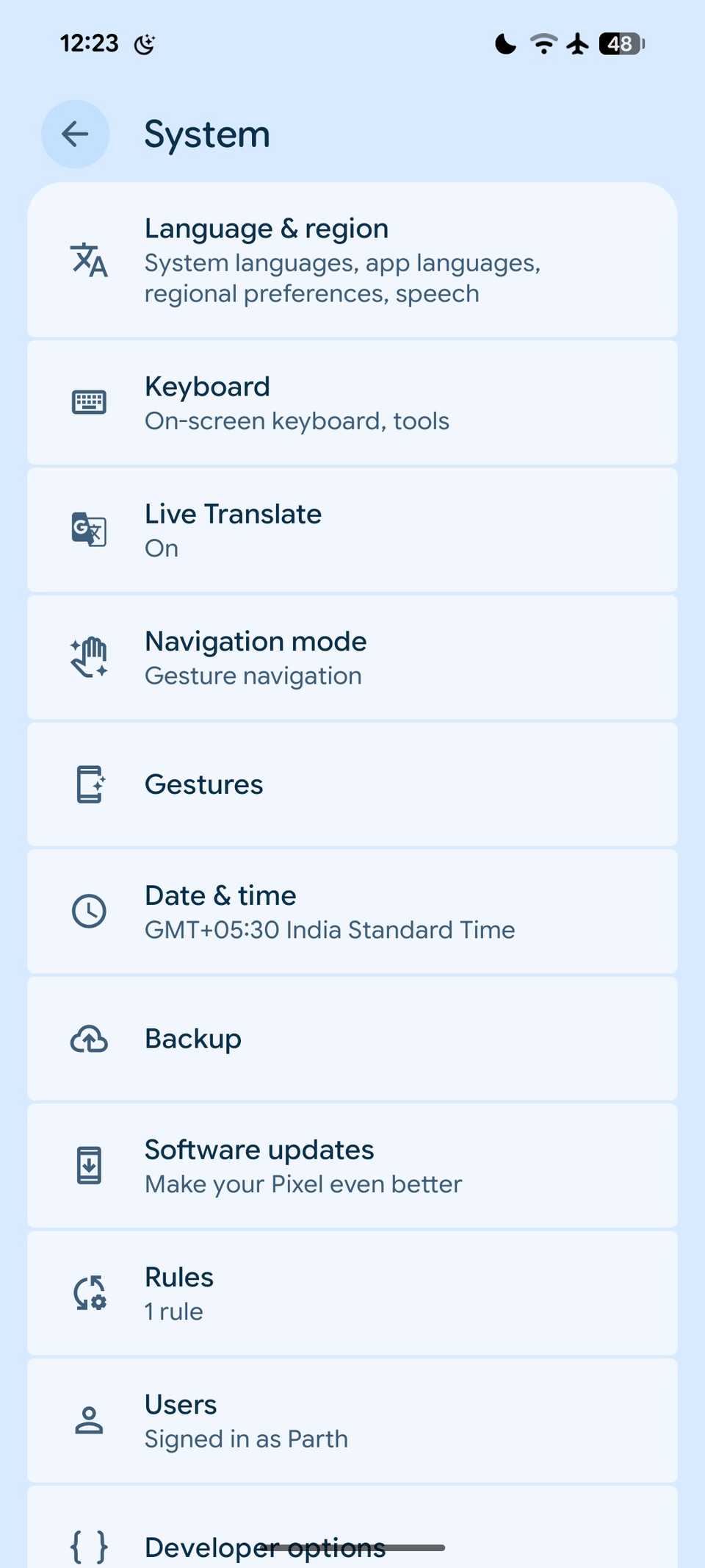 Configurações de pixels