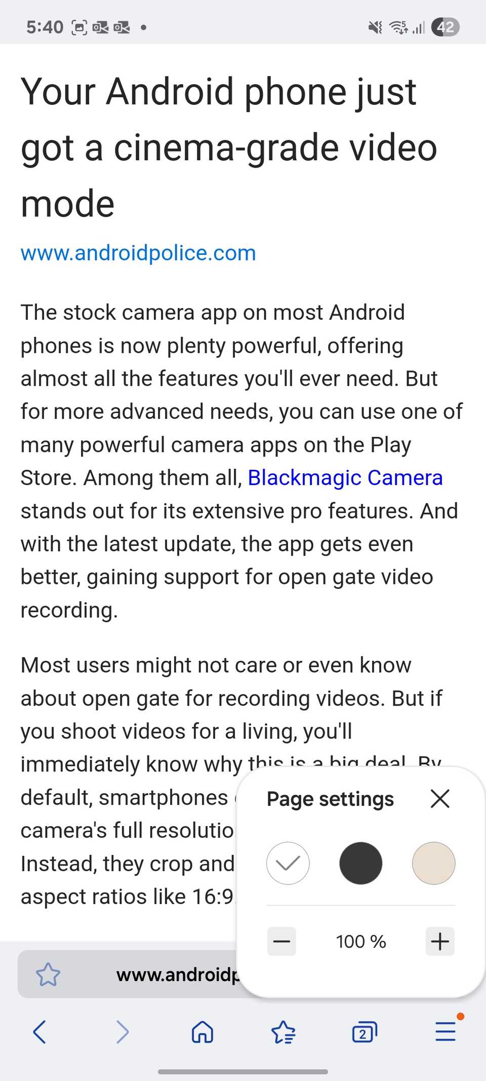 متصفح Android الذي لا أحد يتحدث عنه يتفوق في الواقع على العمالقة 5 وضع قارئ الإنترنت من سامسونج