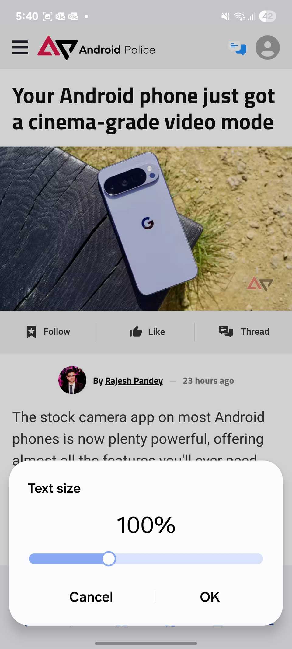 متصفح Android الذي لا أحد يتحدث عنه يتفوق في الواقع على العمالقة 6 حجم نص الإنترنت من سامسونج