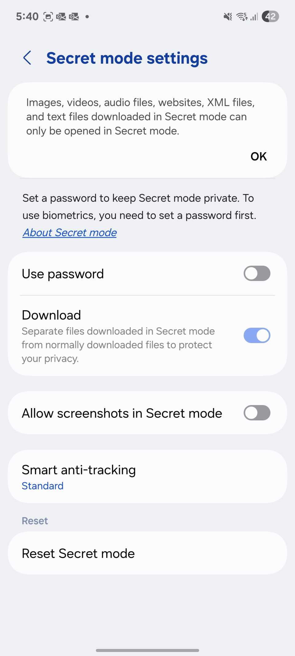 متصفح Android الذي لا أحد يتحدث عنه يتفوق في الواقع على العمالقة 8 إعدادات الوضع السري للإنترنت في سامسونج