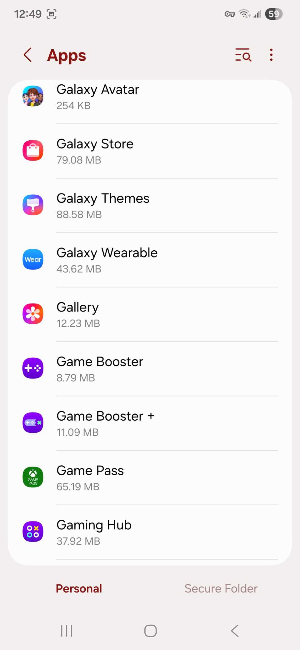 قائمة التطبيقات معظمها من سامسونج تظهر في قائمة إعدادات التطبيقات في One UI 8