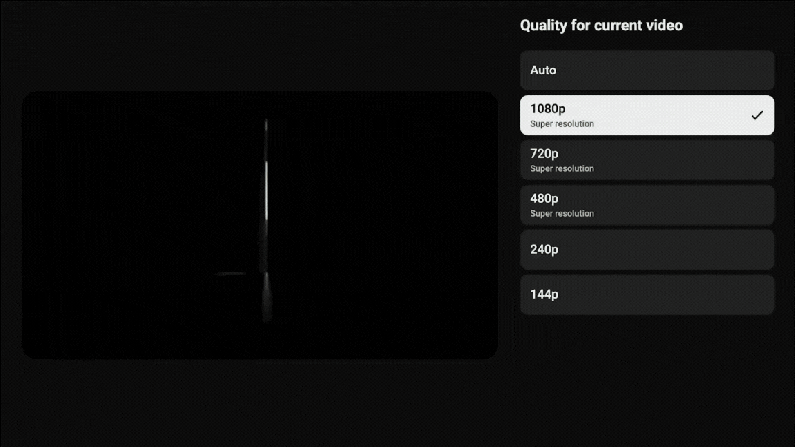 YouTube Super resolution 