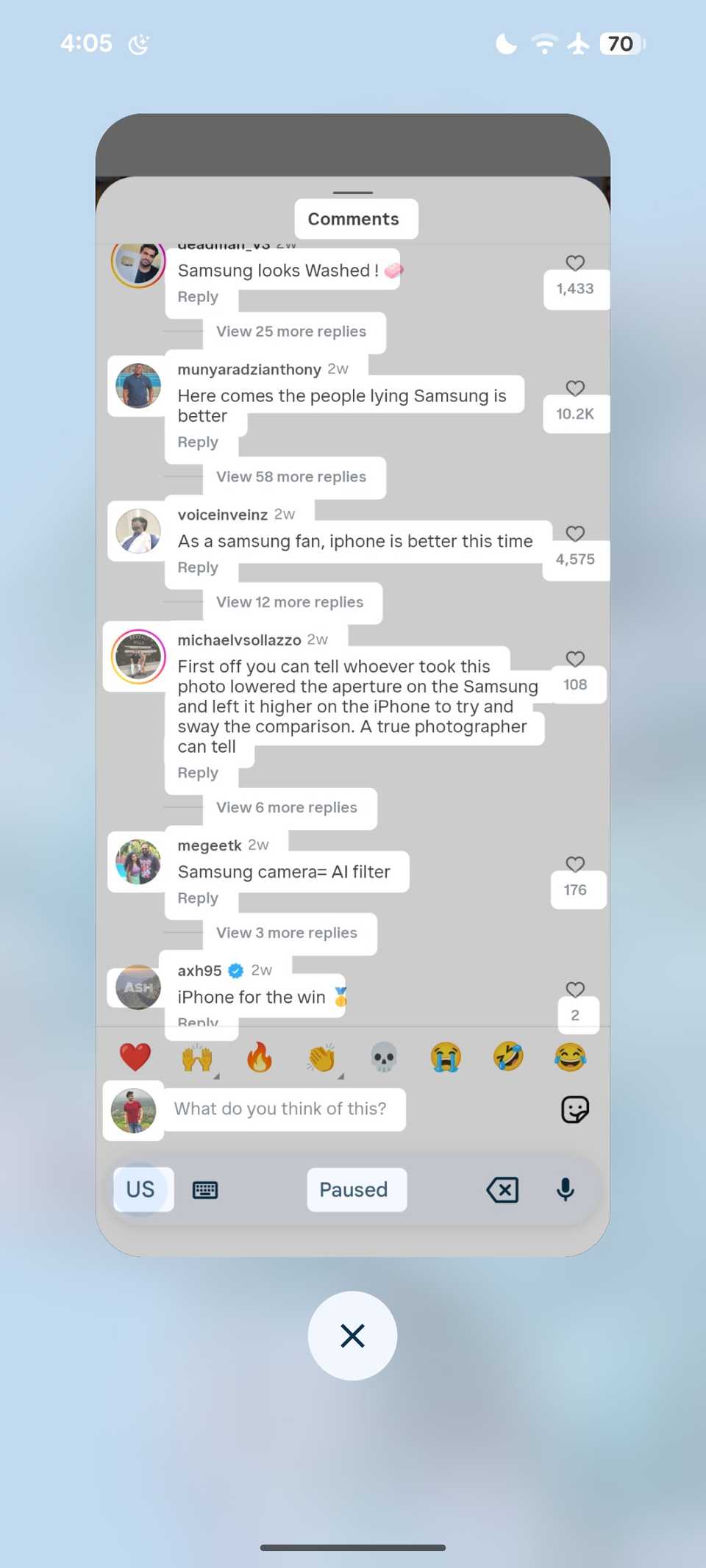Copy comments on Pixel using Recent apps menu