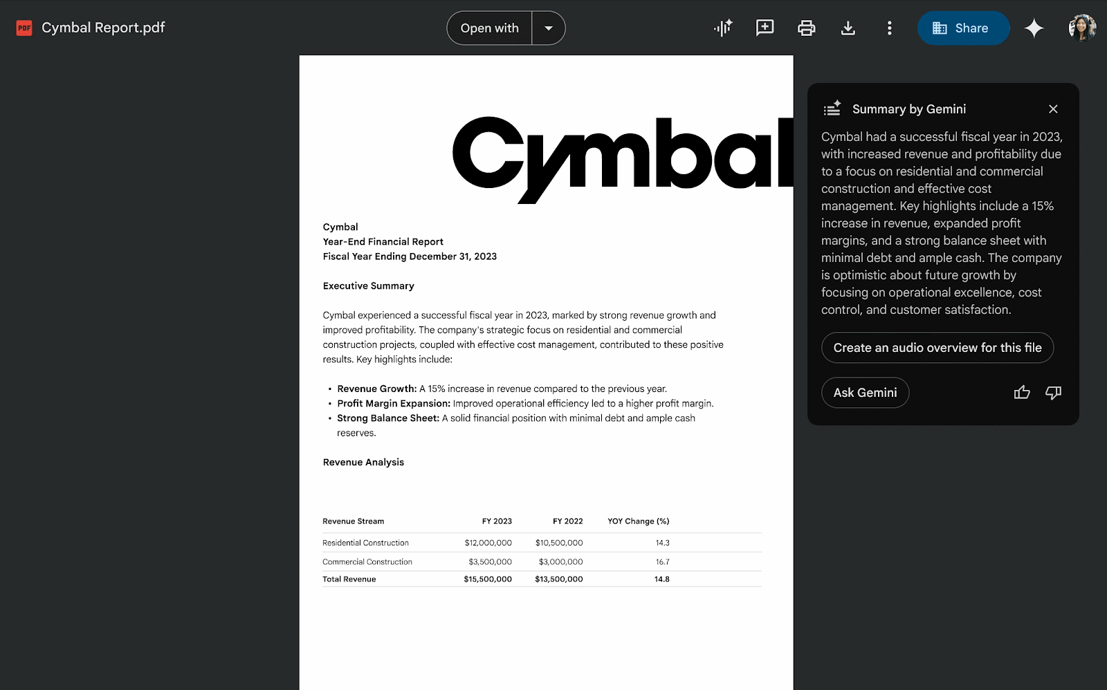 Image showing how Google Drive's audio overviews feature work