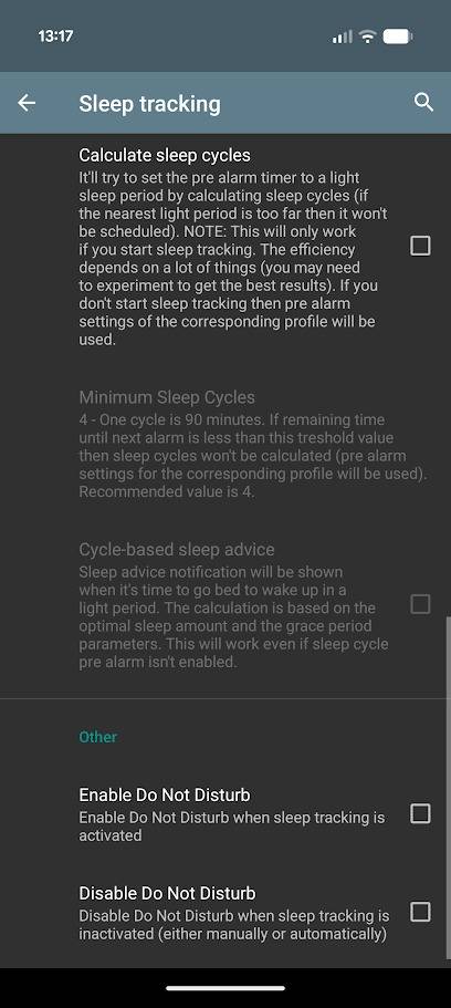 sleep tracking options for amdroid