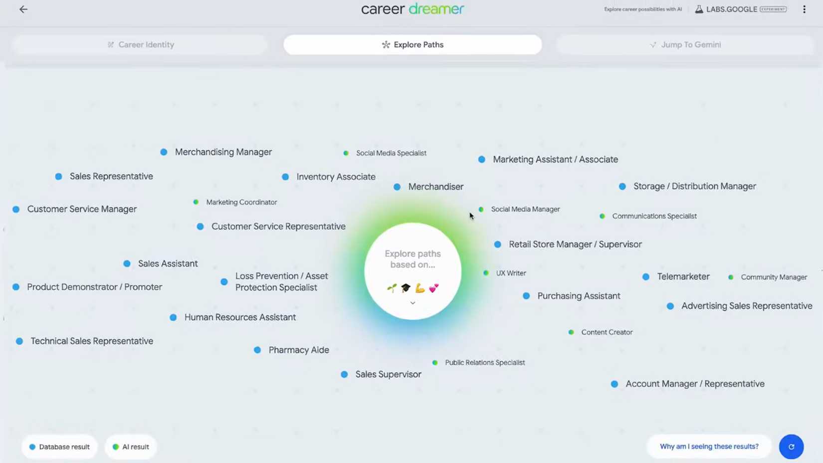 لقد ساعدتني ميزة Google التي تم الاستخفاف بها في التوفيق بين الوظائف ومهاراتي 2 career dreamer graph view 1