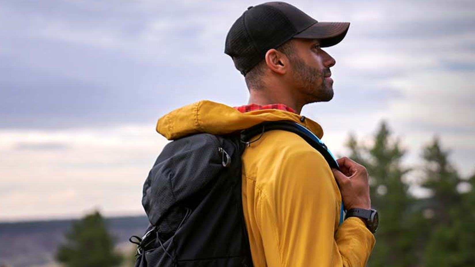 Garmin epix Pro (Gen 2) Sapphire Edition on wrist in forest