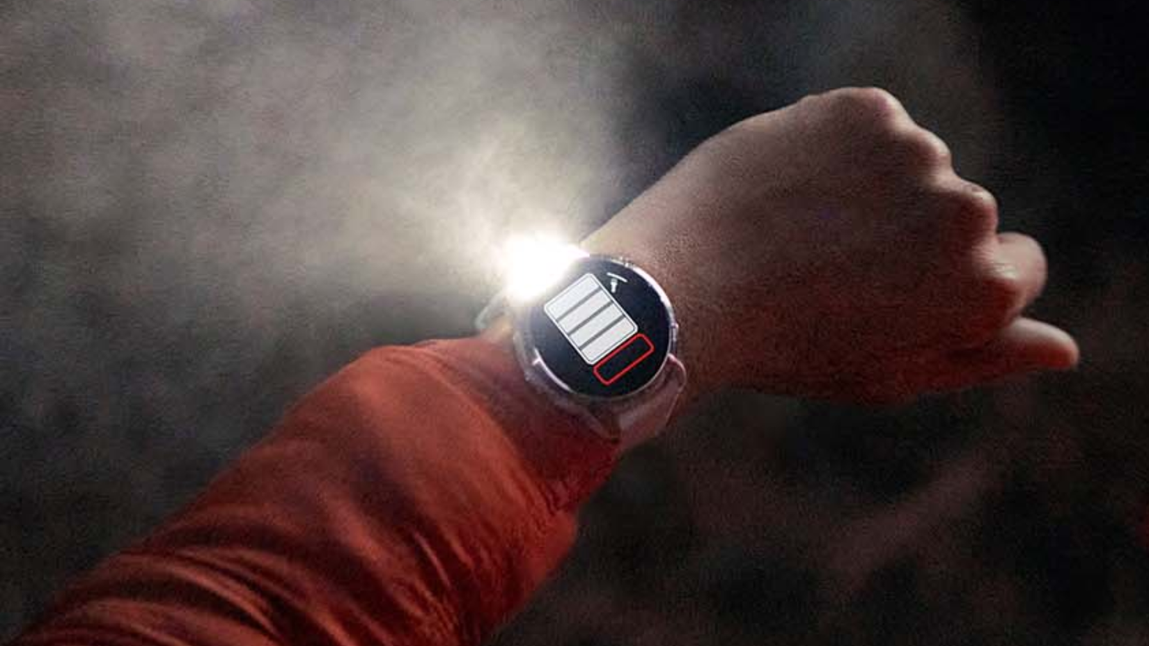 Garmin epix Pro (Gen 2) Sapphire Edition shining flashlight