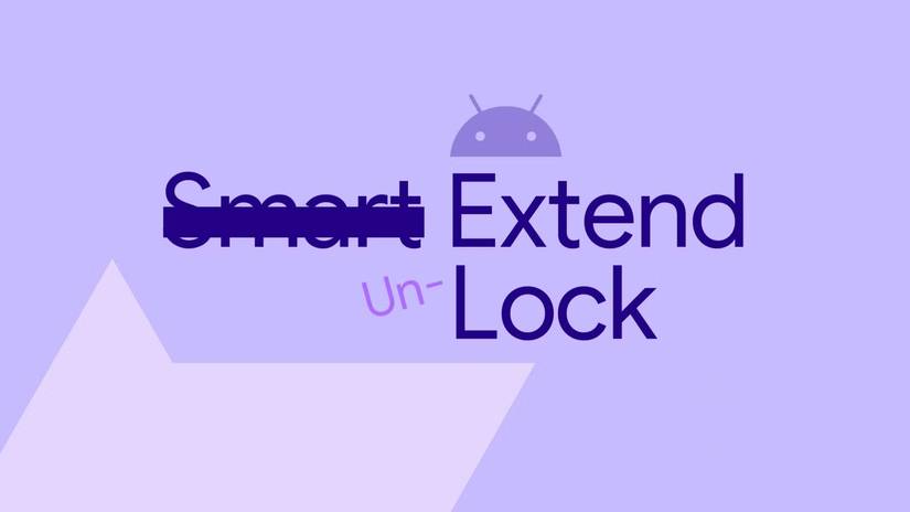 Um gráfico com fundo roxo com o logotipo do Android na parte superior. Um texto grande em roxo escuro diz 