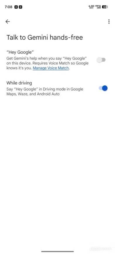Google Assistant Gemini Settings Page-AA