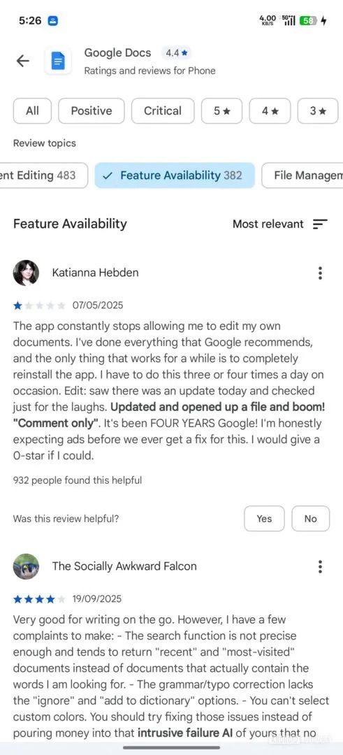Google Play Store will now give you AI summaries of app reviews