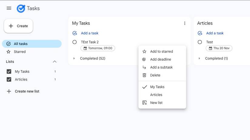 Deadlines in Google Tasks on the web