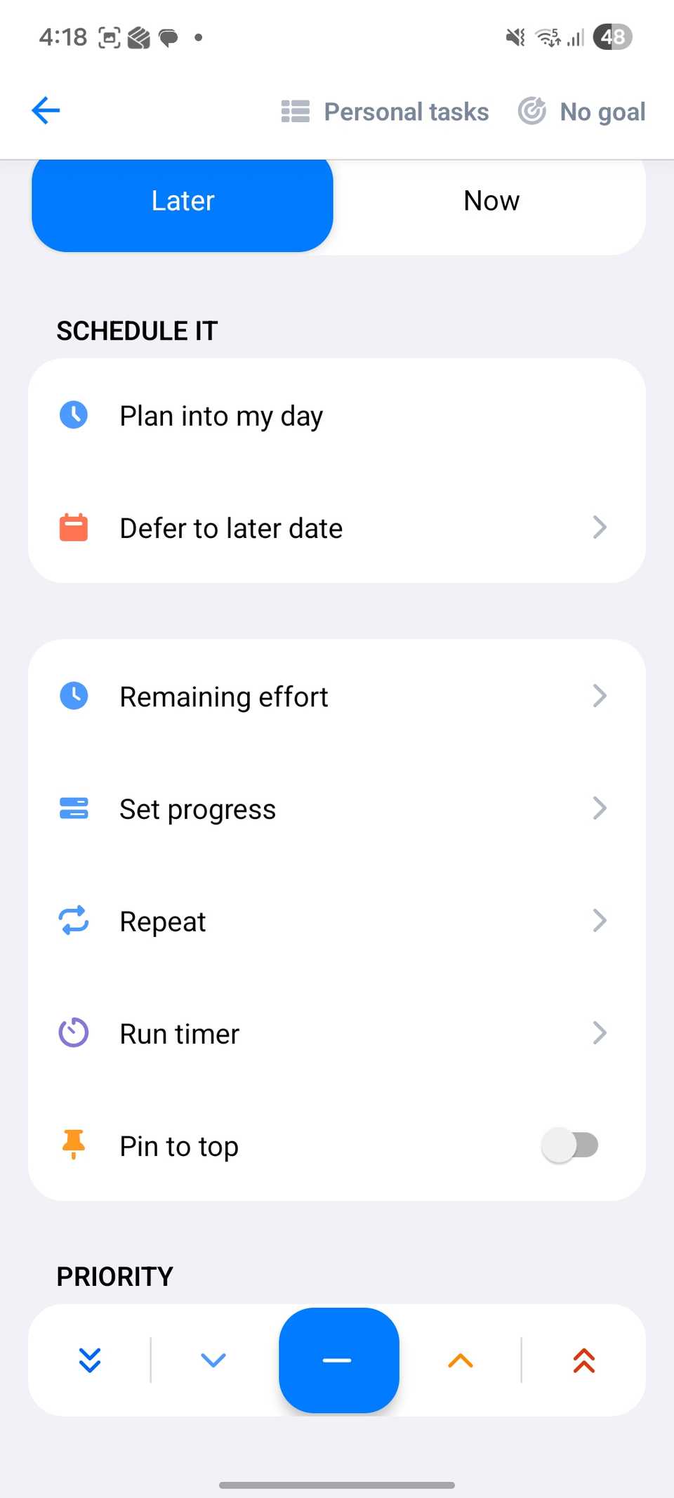 إن تطبيق إدارة مهام Android الذي لا أحد يتحدث عنه يتفوق في الواقع على العمالقة 1 إضافة مهمة جديدة في Lunatask