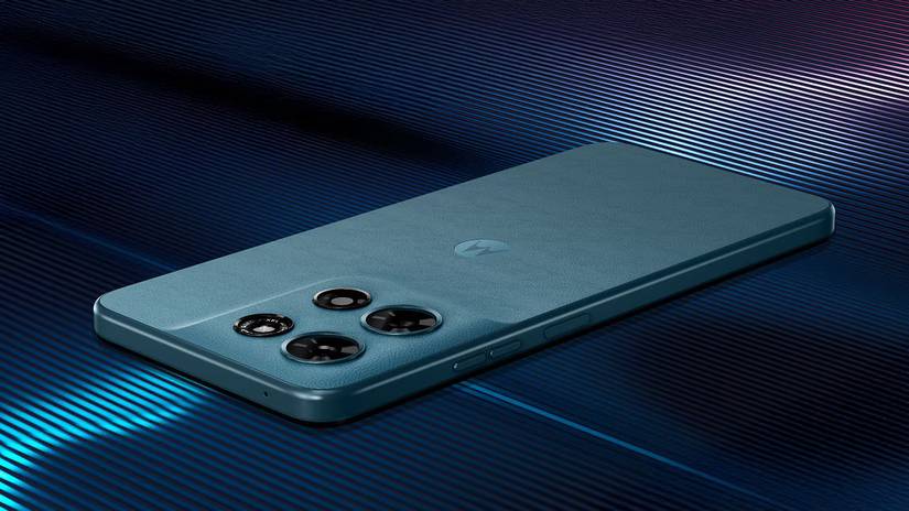 The Moto G Play laid down on its face.