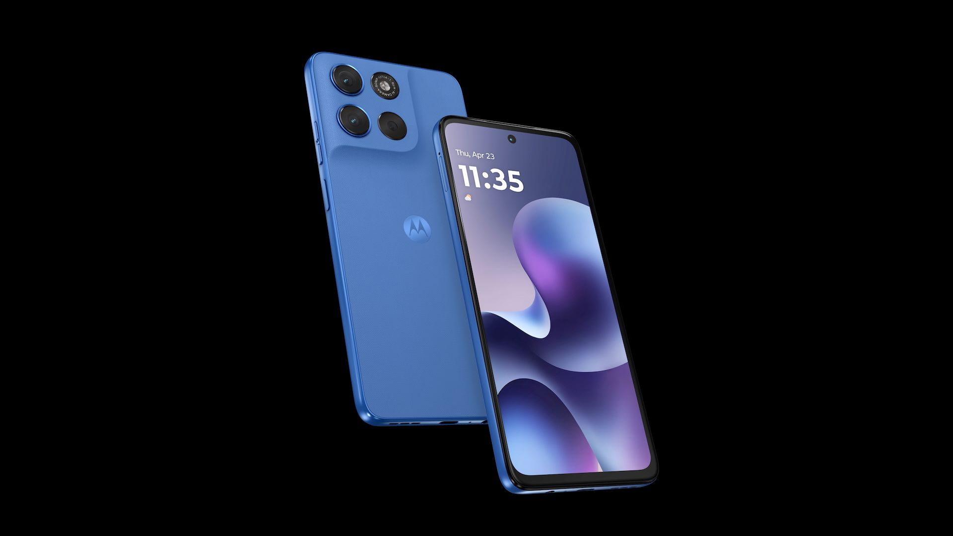 The Motorola G57 Power in blue