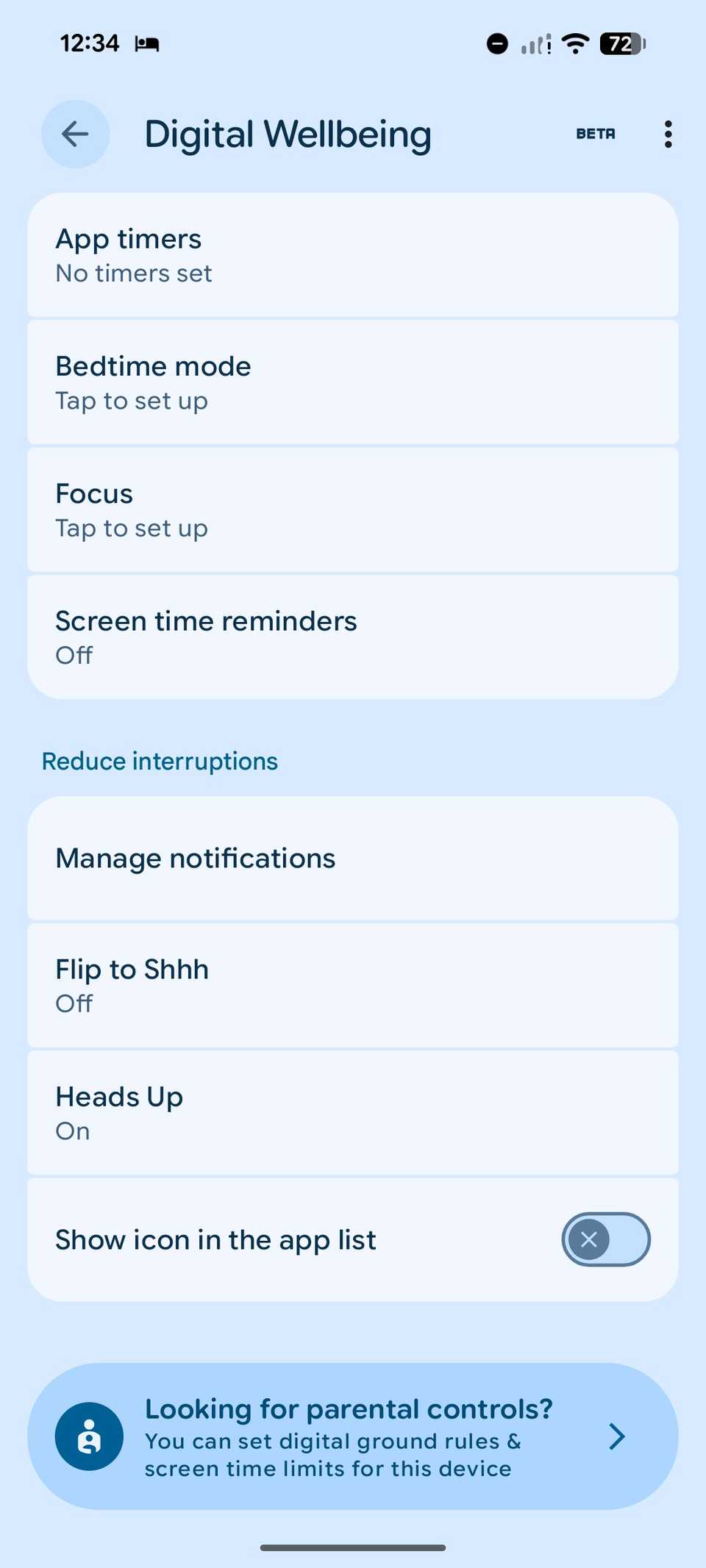 الرفاهية الرقمية في Pixel