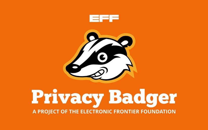 O logotipo do Privacy Badger, um projeto da Electronic Frontier Foundation (EFF)