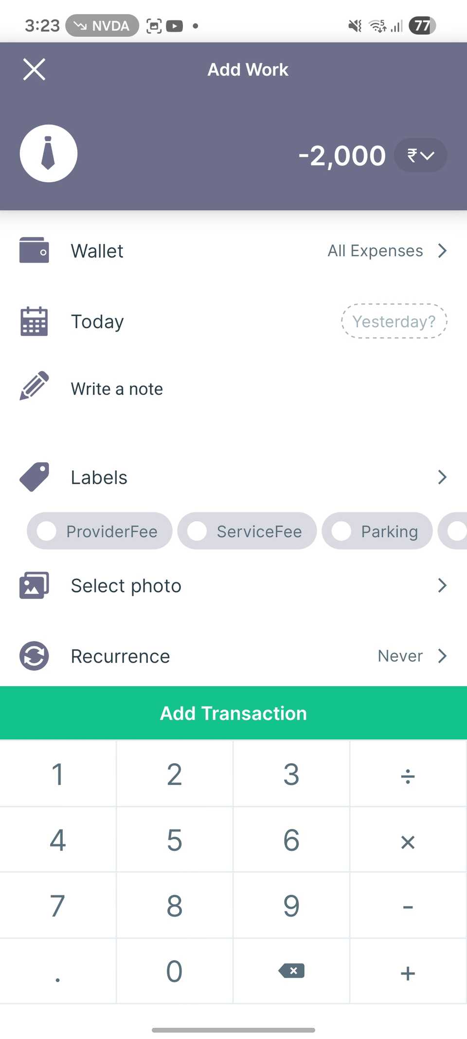 Spendee aggiunge una nuova voce
