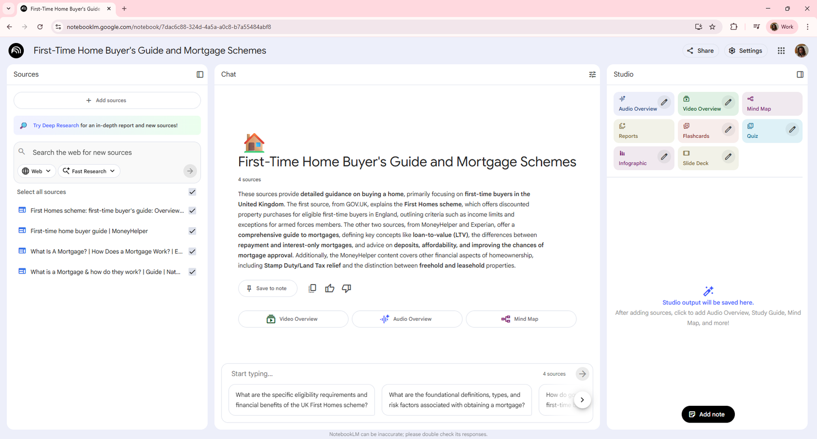 fast research report in NotebookLM