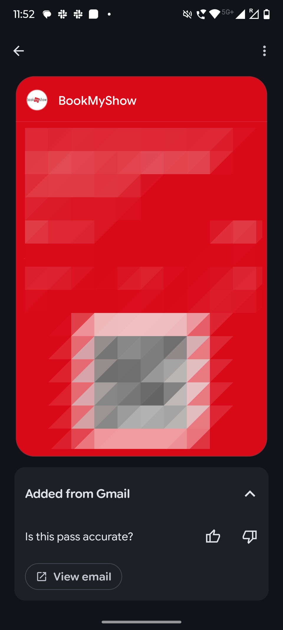 الميزة الوحيدة لـSamsung Wallet لا تزال غير قادرة على تحقيق النجاح - وربما لن تفعل ذلك أبدًا 4 لقطة شاشة تعرض تذكرة السينما على Google Wallet