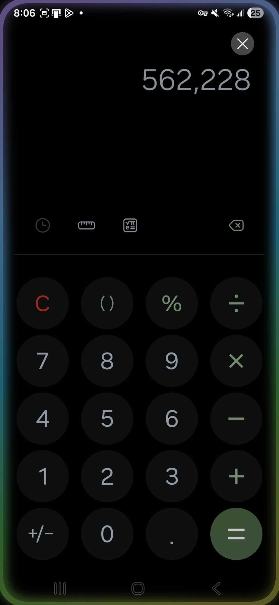 Using AI select tool in the Calculator app