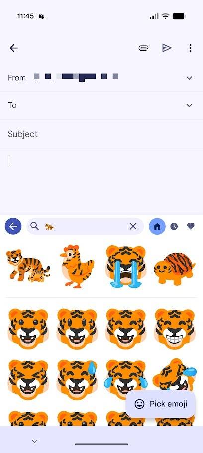 mashup di emoji tigre in gboard