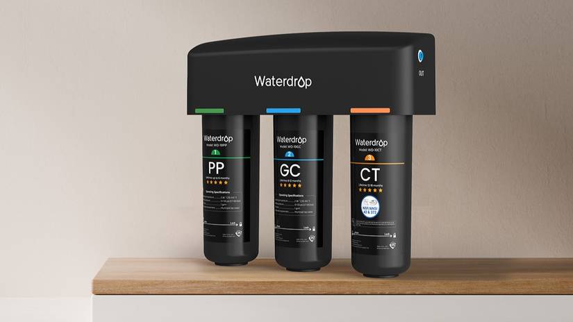 waterdrop filter tsa on a countertop