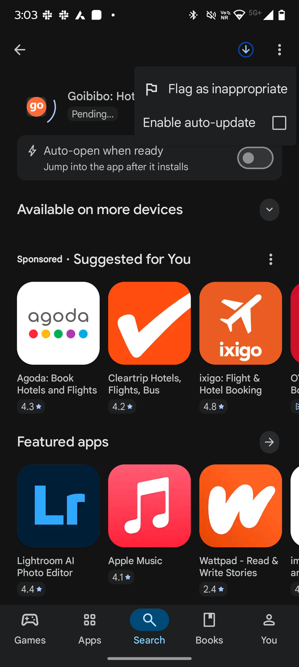 Schermata che mostra Abilita l'opzione di aggiornamento automatico su Google Play Store