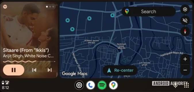 Mapas da barra de progresso do Android Auto Music Player em breve-AA