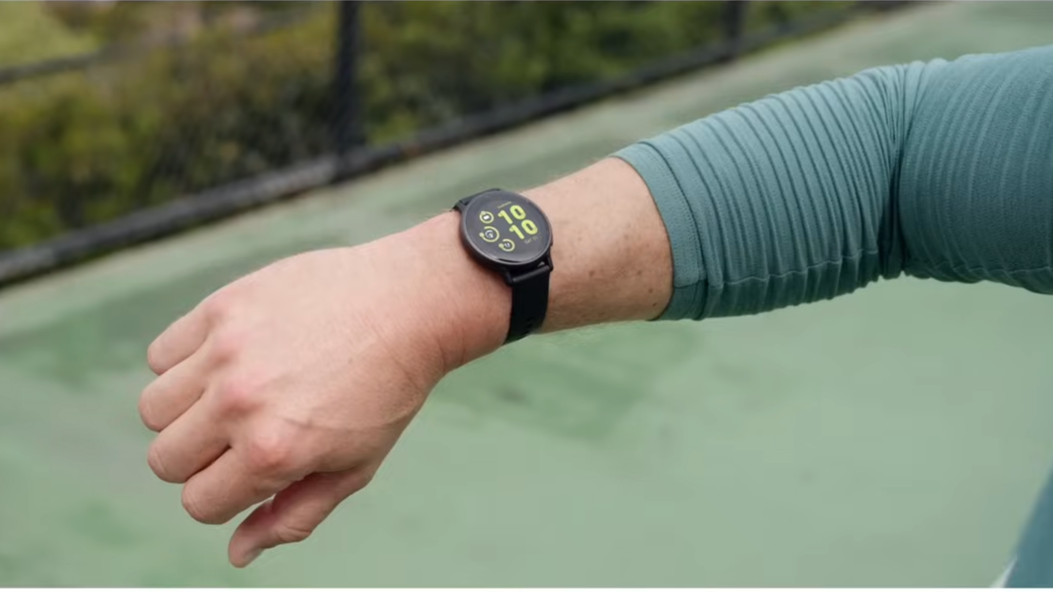 Garmin vivoactive 5 on wrist outdoors