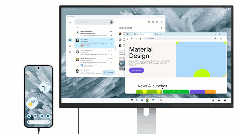 A demonstration of Android's desktop windowing