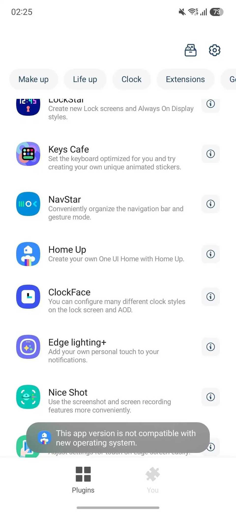 Screenshot che mostra il blocco Good su One UI 8.5