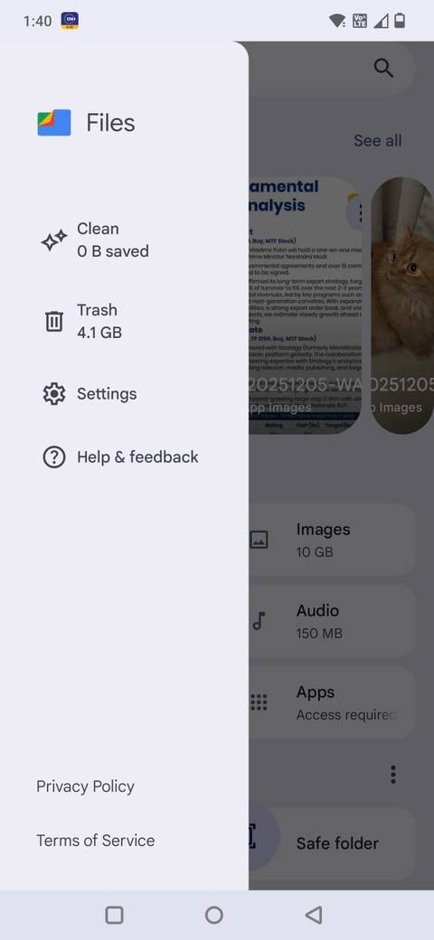 لقد ساعدني تنظيف الهاتف في نهاية العام على استعادة تركيزي 4 لقطة شاشة توضح خيار التنظيف في ملفات Google