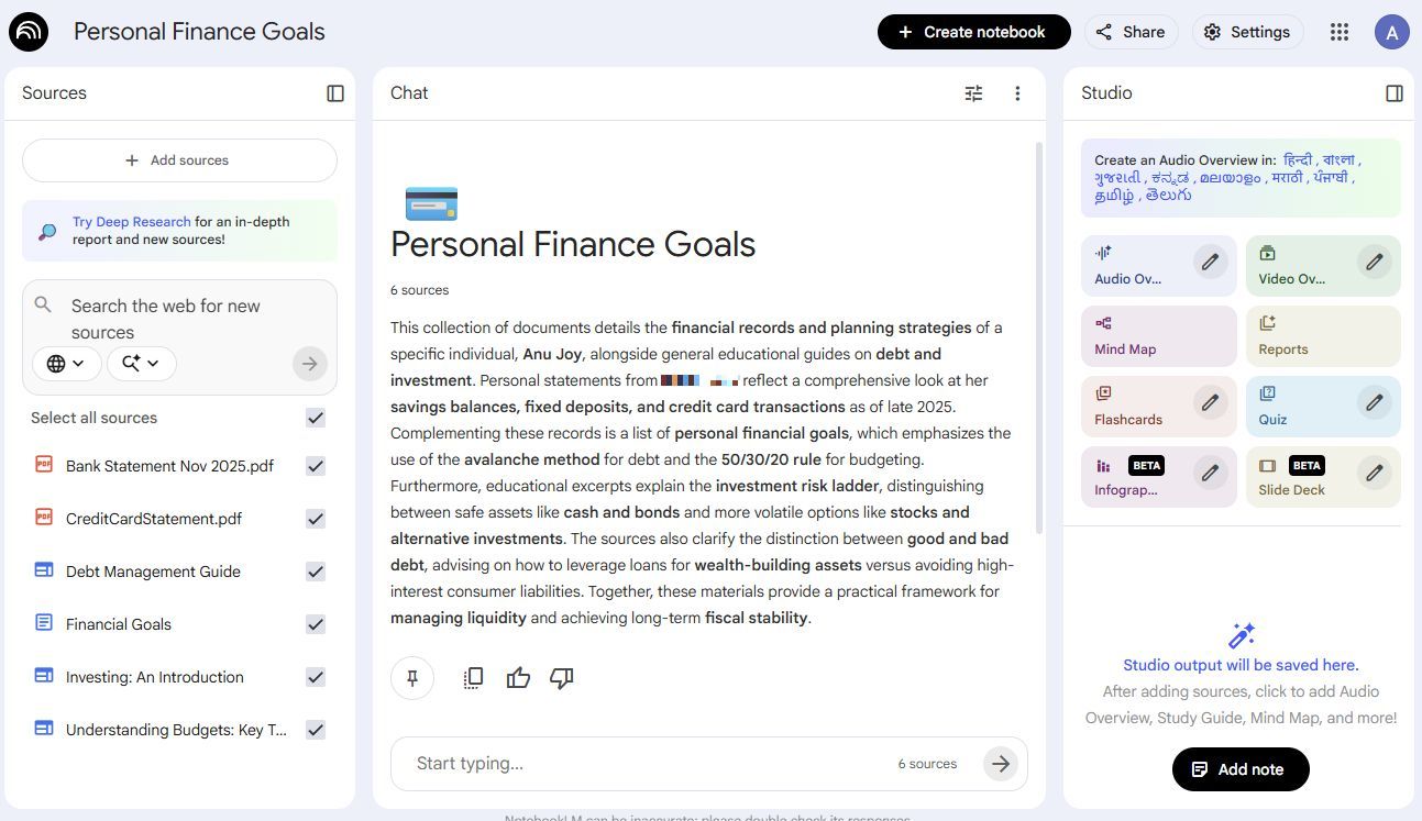 I turned NotebookLM into my personal finance coach — and it called out ...
