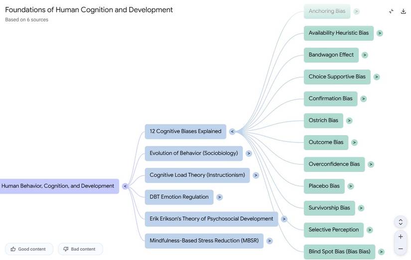 Screenshot showing a Mind Map in NotebookLM