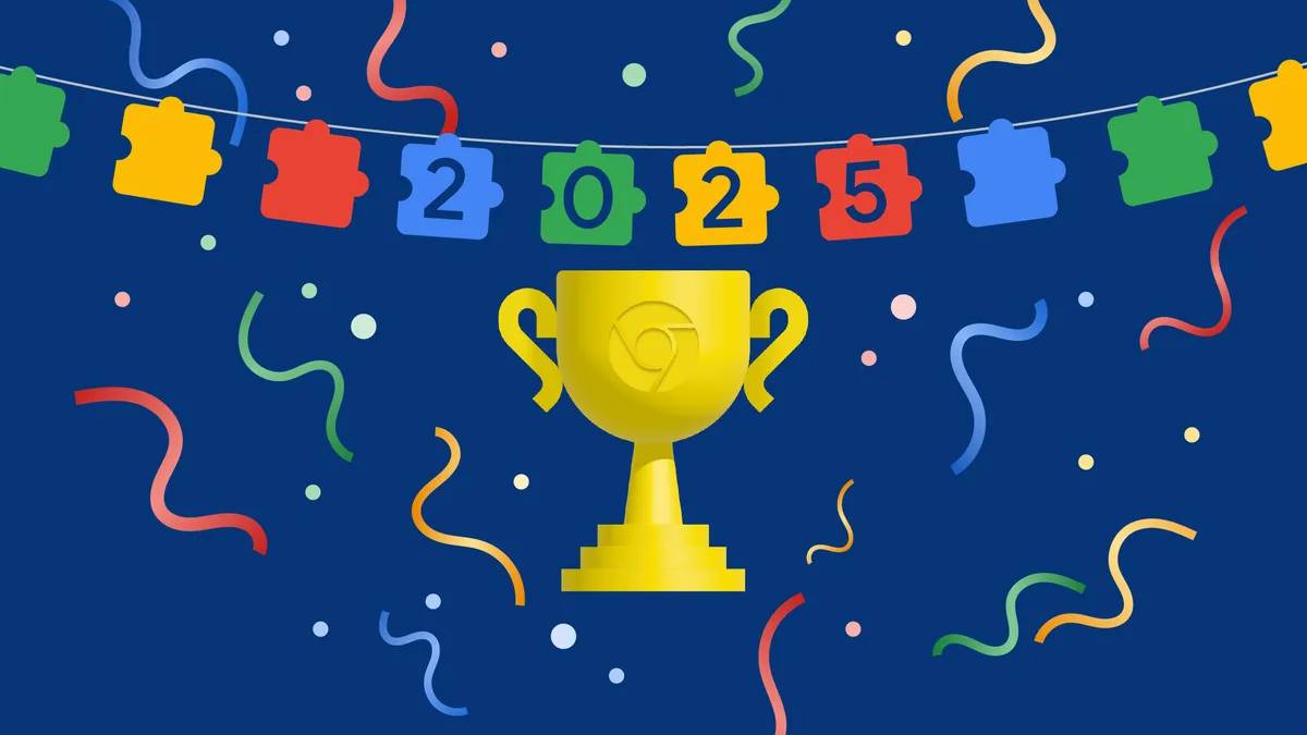 A graphic highlighting 2025 and chrome extensions.